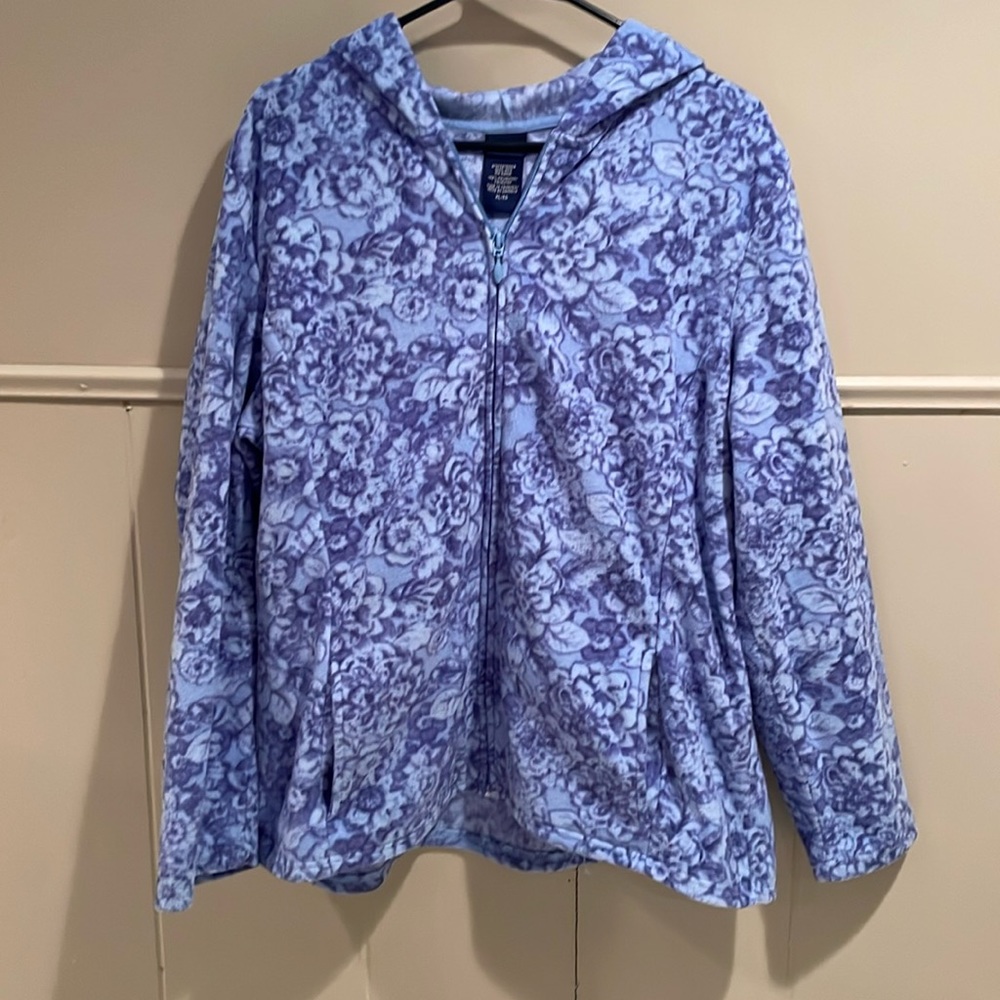 Basic Editions Blue Purple Hooded Jacket